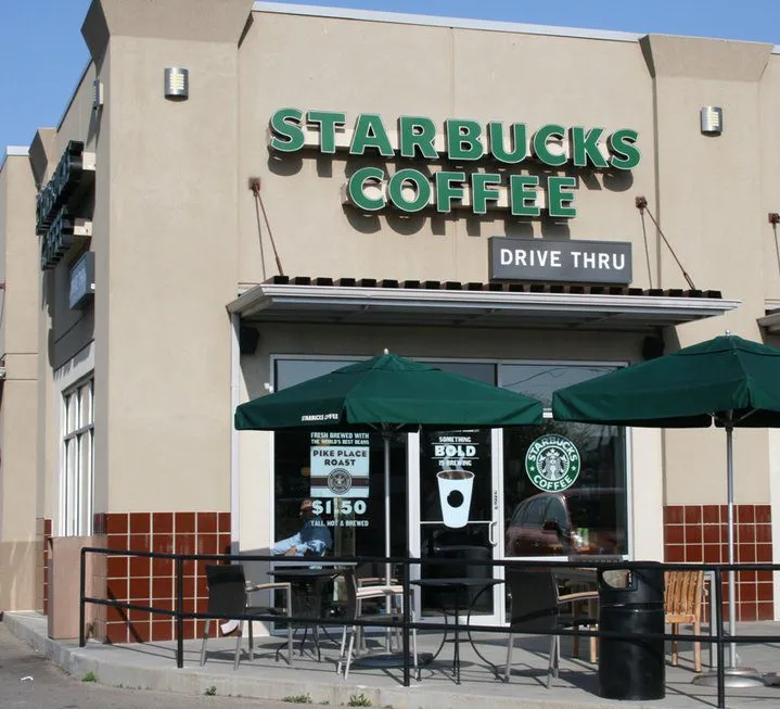 starbucks building commercial painting
