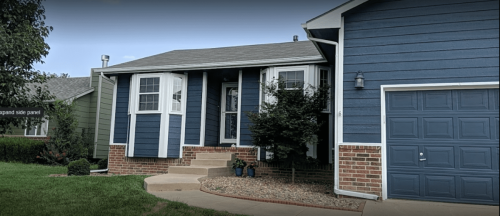 exterior of a home painted blue