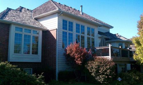 House of a large house with large windows